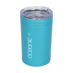 Vaso térmico de acero con cierre antideslizante 330ml Coffee Club color turquesa vista impresión tampografía
