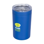 Vaso térmico de acero con cierre antideslizante 330ml Coffee Club color azul real vista impresión tampografía