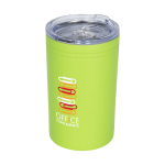 Vaso térmico de acero con cierre antideslizante 330ml Coffee Club color verde lima vista impresión tampografía