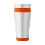 Taza termo personalizada barata acero y plástico 410ml Inox Colors color naranja tercera vista