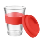 Tazas para llevar de cristal con tapa y cinta 350ml Takeaway Cristal color rojo segunda vista