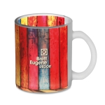 Taza de cristal mate para impresión de imagen 300ml Frost Sublim color blanco transparente vista principal