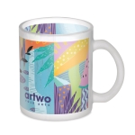 Taza de cristal mate para impresión de imagen 300ml Frost Sublim color blanco transparente segunda vista principal