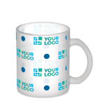 Taza de cristal mate para impresión de imagen 300ml Frost Sublim color blanco transparente vista de impresión