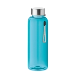 Botellas de agua de plástico reciclado antifugas 500ml RPET color azul transparente