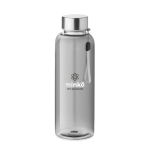 Botellas de agua de plástico reciclado antifugas 500ml RPET color gris transparente segunda vista principal