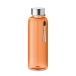 Botellas de agua de plástico reciclado antifugas 500ml RPET color naranja transparente
