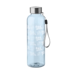 Botellas de agua de plástico reciclado antifugas 500ml RPET color azul claro transparente segunda vista principal