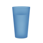 Vasos personalizados de plástico acabado glaseado de 500ml Concert color azul transparente