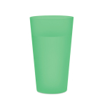 Vasos personalizados de plástico acabado glaseado de 500ml Concert color verde transparente