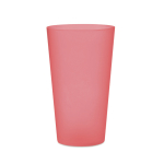Vasos personalizados de plástico acabado glaseado de 500ml Concert color rojo transparente