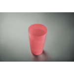 Vasos personalizados de plástico acabado glaseado de 500ml Concert color rojo transparente