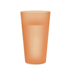 Vasos personalizados de plástico acabado glaseado de 500ml Concert color naranja transparente