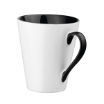 Mug de cerámica original, asa e interior de color y 320ml Royal color negro
