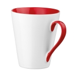 Mug de cerámica original, asa e interior de color y 320ml Royal color rojo