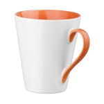Mug de cerámica original, asa e interior de color y 320ml Royal color naranja