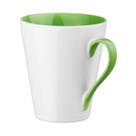 Mug de cerámica original, asa e interior de color y 320ml Royal color verde claro