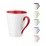 Mug de cerámica original, asa e interior de color y 320ml Royal varios colores