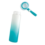 Botellas de cristal con acabado degradado 470ml Crystal Frost color turquesa cuarta vista