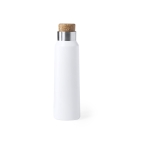 Botella de acero con tapón de corcho 770ml Cork Design color blanco primera vista