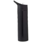 Botella deportiva de acero con boquilla y diseño ergonómico 750ml Fit color negro segunda vista lateral