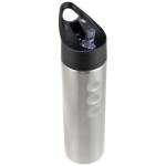 Botella deportiva de acero con boquilla y diseño ergonómico 750ml Fit color plateado