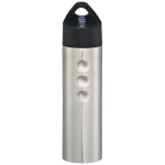 Botella deportiva de acero con boquilla y diseño ergonómico 750ml Fit color plateado segunda vista frontal