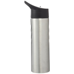 Botella deportiva de acero con boquilla y diseño ergonómico 750ml Fit color plateado segunda vista lateral