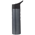 Botella deportiva de acero con boquilla y diseño ergonómico 750ml Fit color titanio vista lateral