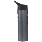 Botella deportiva de acero con boquilla y diseño ergonómico 750ml Fit color titanio segunda vista lateral