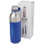 Botella elegante personalizada de acero bicolor 590ml Avenue Iconic color azul vista impresión tampografía