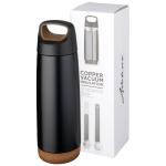 Bidón termo de acero con base de corcho 600ml Avenue Cork Antislip color negro
