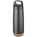 Bidón termo de acero con base de corcho 600ml Avenue Cork Antislip color negro tercera vista