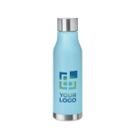 Botellas personalizadas recicladas con acabado traslúcido 600ml Iceberg RPET vista de impresión
