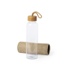 Botella promocional de cristal con funda eco 500ml Crystal Bamboo color transparente segunda vista