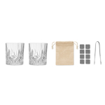Set con 2 vasos de whisky de lujo personalizable en estuche Deluxe color madera tercera vista
