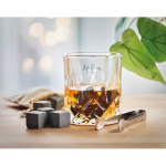 Set con 2 vasos de whisky de lujo personalizable en estuche Deluxe color madera vista bodegón principal