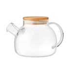 Tetera de vidrio con tapa de bambú e infusor 850ml Nordik color transparente