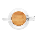 Tetera de vidrio con tapa de bambú e infusor 850ml Nordik color transparente octava vista