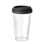Vasos para llevar de vidrio de borosilicato y 350ml Silicone color negro
