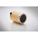 Vaso térmico de acero con carcasa de bambú compacto 250ml Sweden color madera vista fotografía sexta vista
