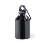 Bidón pequeño de aluminio en color vivo con mosquetón 330ml Cruiser color negro primera vista