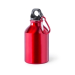 Bidón pequeño de aluminio en color vivo con mosquetón 330ml Cruiser color rojo primera vista
