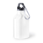 Bidón pequeño de aluminio en color vivo con mosquetón 330ml Cruiser color blanco