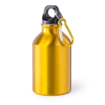 Bidón pequeño de aluminio en color vivo con mosquetón 330ml Cruiser color amarillo
