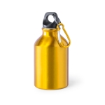 Bidón pequeño de aluminio en color vivo con mosquetón 330ml Cruiser color amarillo primera vista