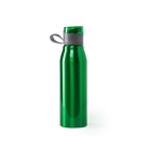 Botella metálica personalizada brillante gran capacidad 700ml Loop XL color verde primera vista