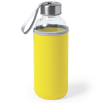 Botellas de cristal personalizadas con funda 420ml Crystal Colorful color amarillo