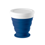 Vasos personalizables de viaje plegables de silicona y 250ml Colors color azul