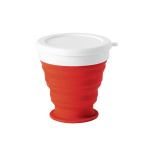 Vasos personalizables de viaje plegables de silicona y 250ml Colors color rojo